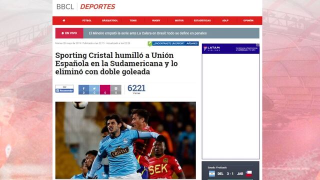 ¡Humillados! La reacción de la prensa chilena tras la eliminación de U. Española y clasificación de Cristal [FOTOS]
