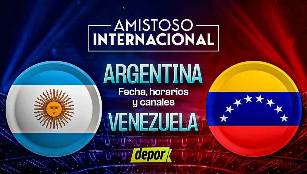 Argentina vs. Venezuela por amistoso. (Diseño: Christian Marlow)