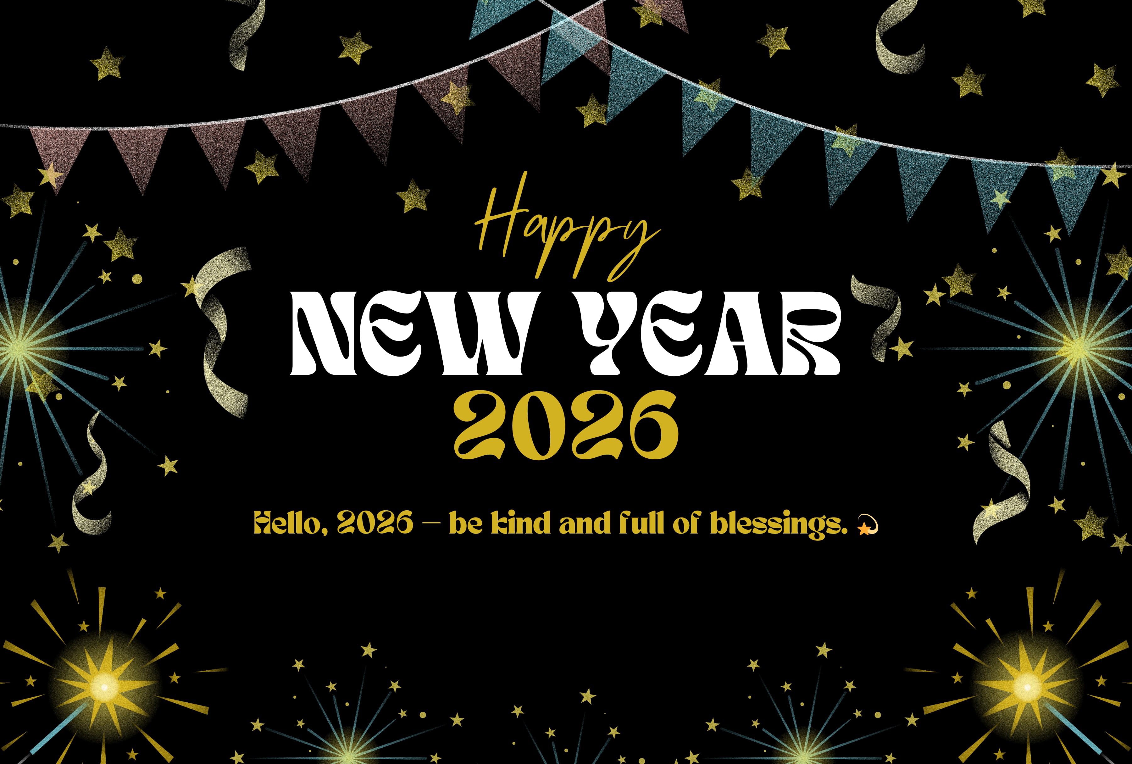 "Hello, 2026 — be kind and full of blessings." | Photo by canva.com / Depor