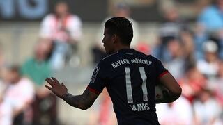 De goleador: James Rodríguez apareció dentro del área para anotar el empate ante Colonia