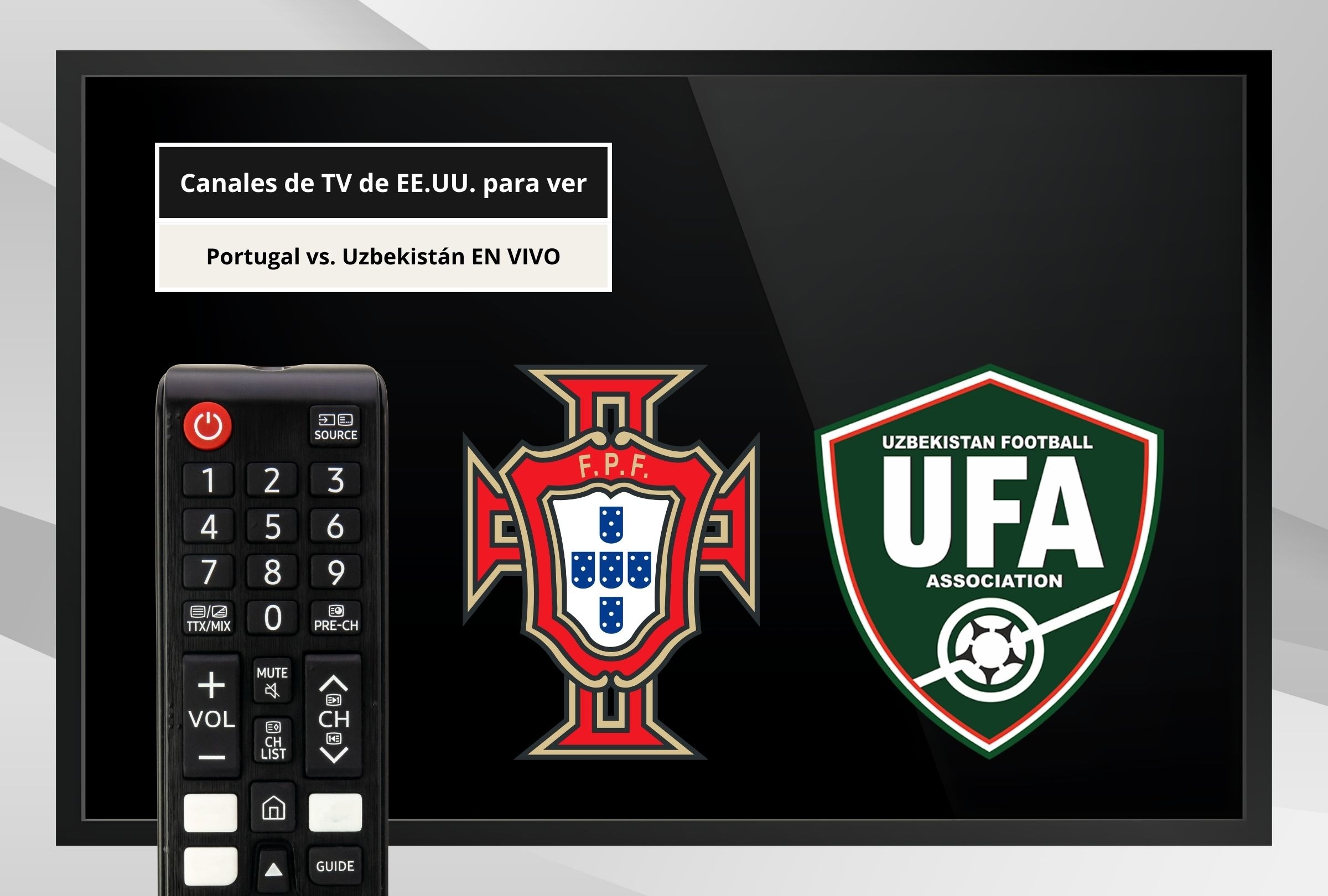 Revisa esta nota para que sepas en qué canales de TV se puede ver el Portugal vs. Uzbekistán por la Copa Mundial de la FIFA 2026. (Foto: Composición Canva - Depor)
