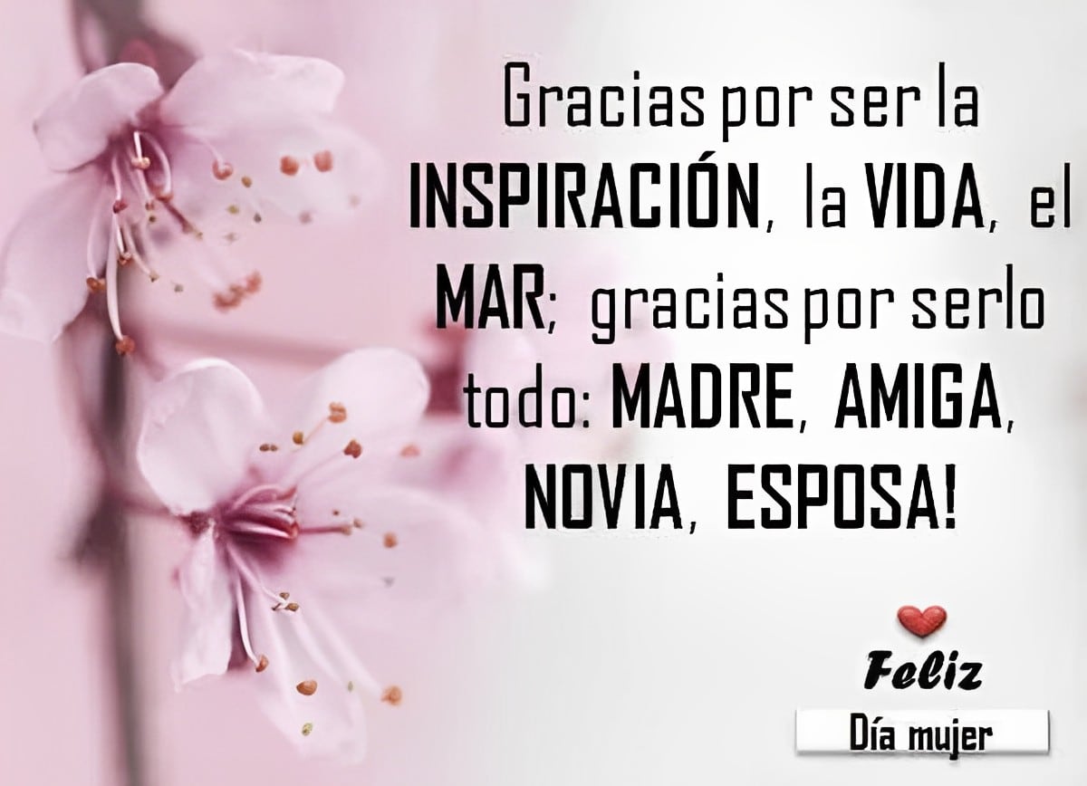 Mensajes por el Día de la Mujer: frases, imágenes y poemas para compartir el 8 de marzo (Foto: Internet).