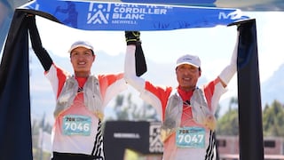 Remigio y Jhon Huamán hacen historia al ganar juntos los 70K del Ultra Trail Cordillera Blanca