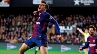 ¡Casi igual! El primer gol de Coutihno con el Barcelonaya se vio en PES 2018 [VIDEO]