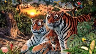 ¿Podrás encontrar a los 16 tigres que se esconden en la imagen? 1 de cada 10 lo logra