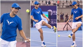 La conoce bien: Nadal mostró su habilidad jugando al fútbol-tenis en el Abierto de China [VIDEO]