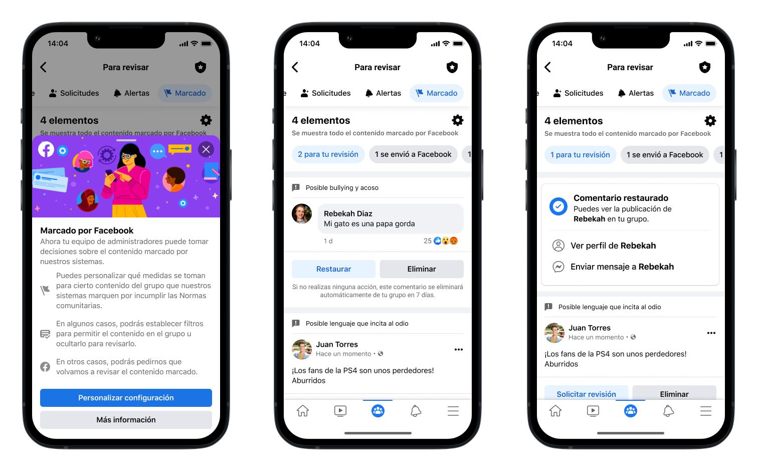 Cambios en Grupos de Facebook