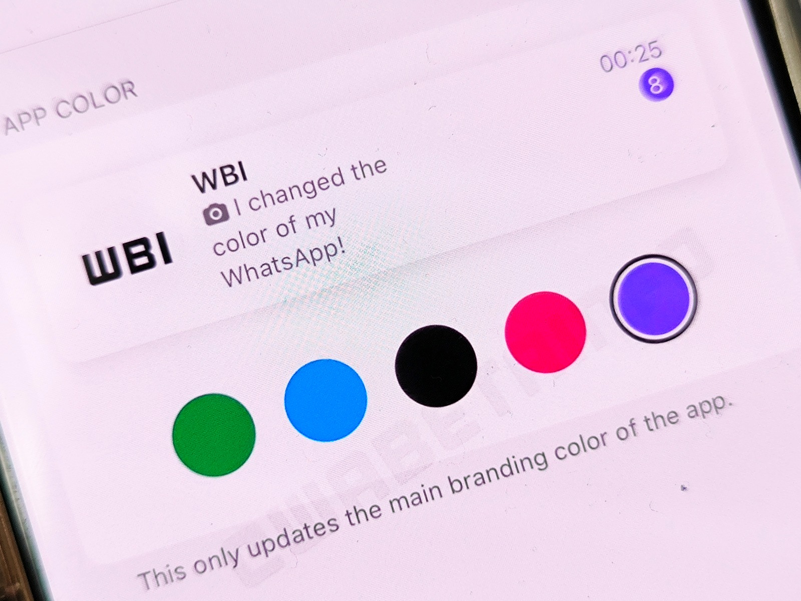WHATSAPP | Sigue todos los pasos para cambiar el color de WhatsApp de verde a rosado. Hay más tonalidades. (Foto: WABeta Info)