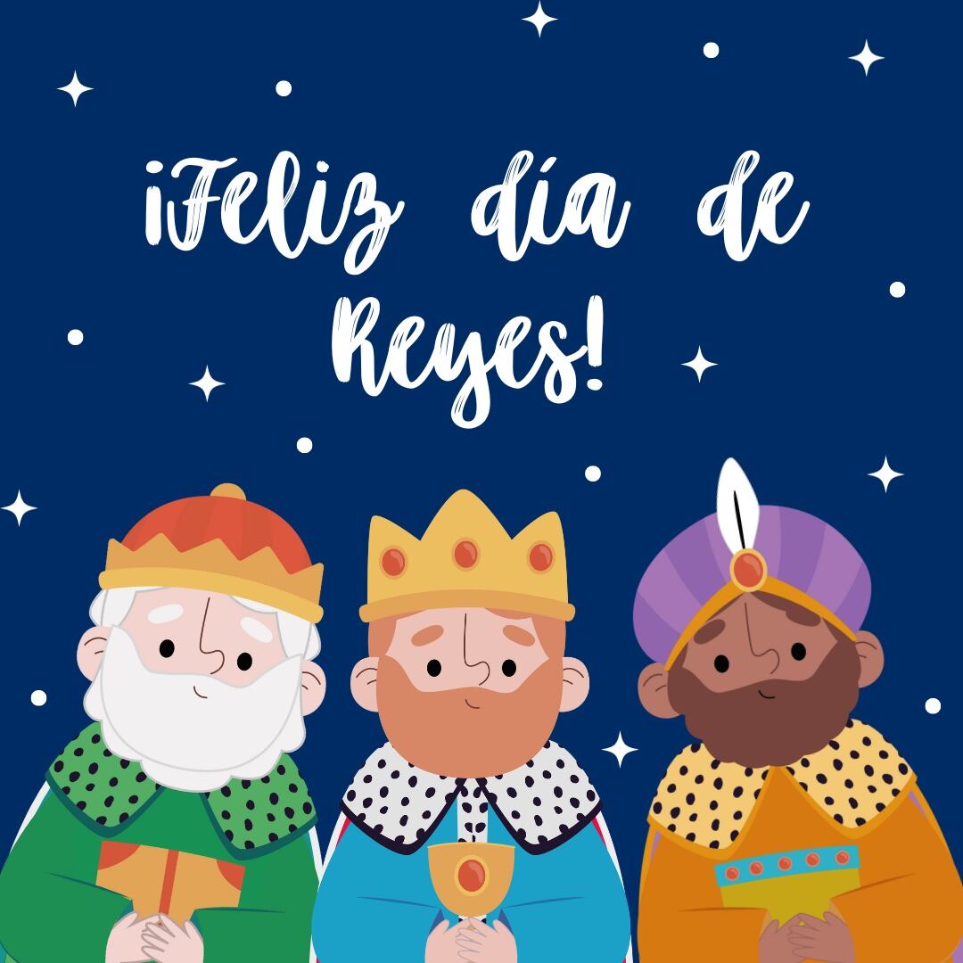 Imágenes para compartir en redes sociales por el Día de los Reyes Magos. (Foto: Internet).