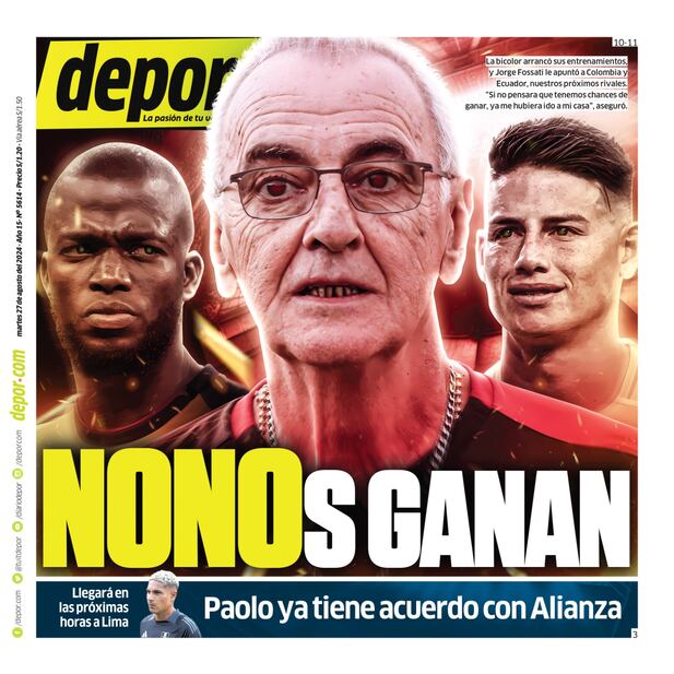 Portada impresa 27/8/2024