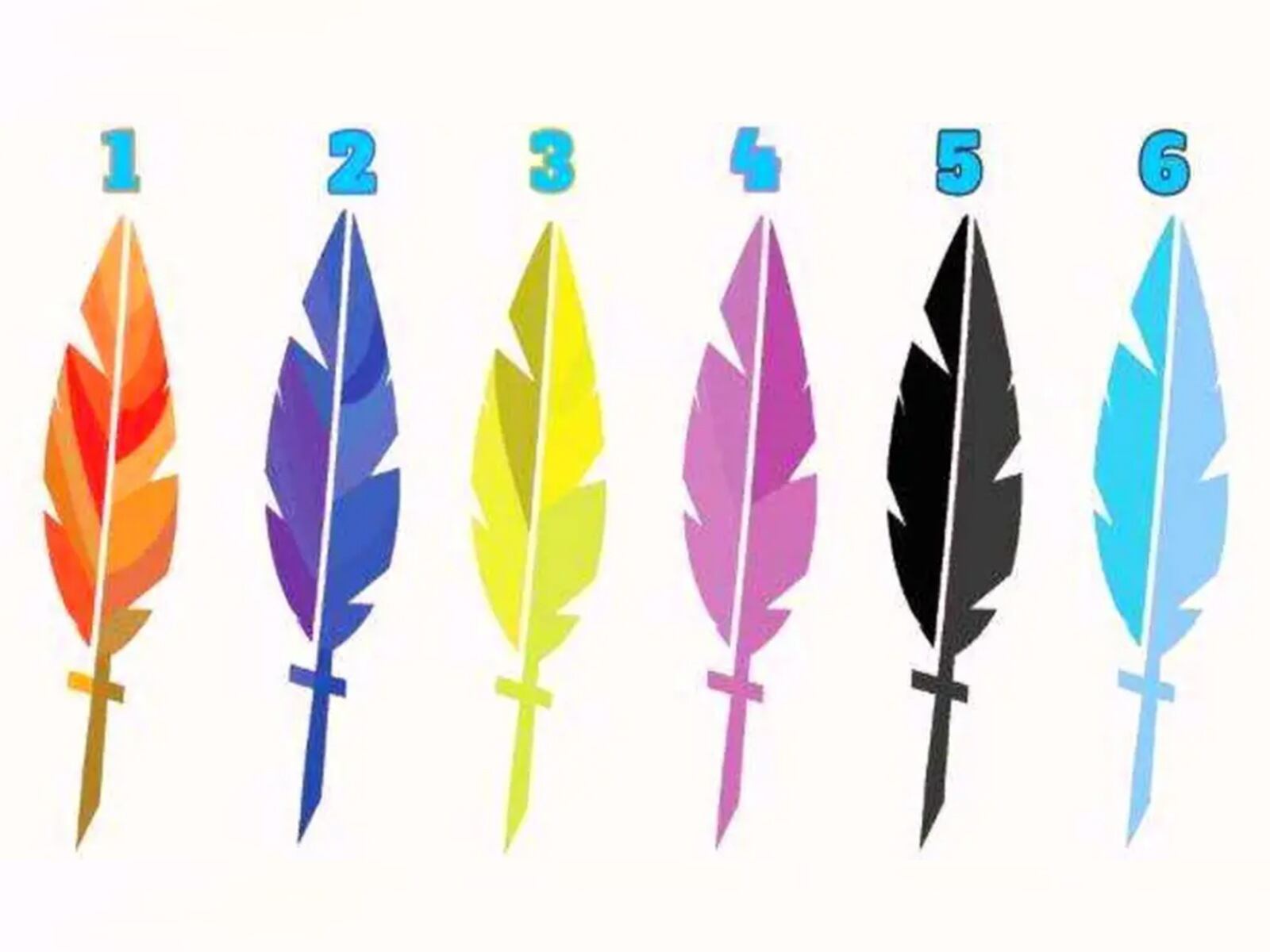 TEST VISUAL | Esta imagen muestra seis plumas y tú debes decir cuál es tu preferida. (Foto: namastest.net)