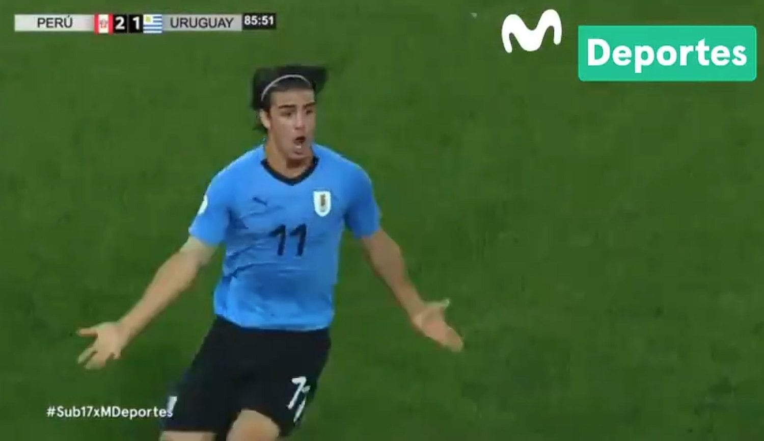 El recuerdo de Maximiliano Jumbeltz en Perú. (Captura: Movistar Deportes)