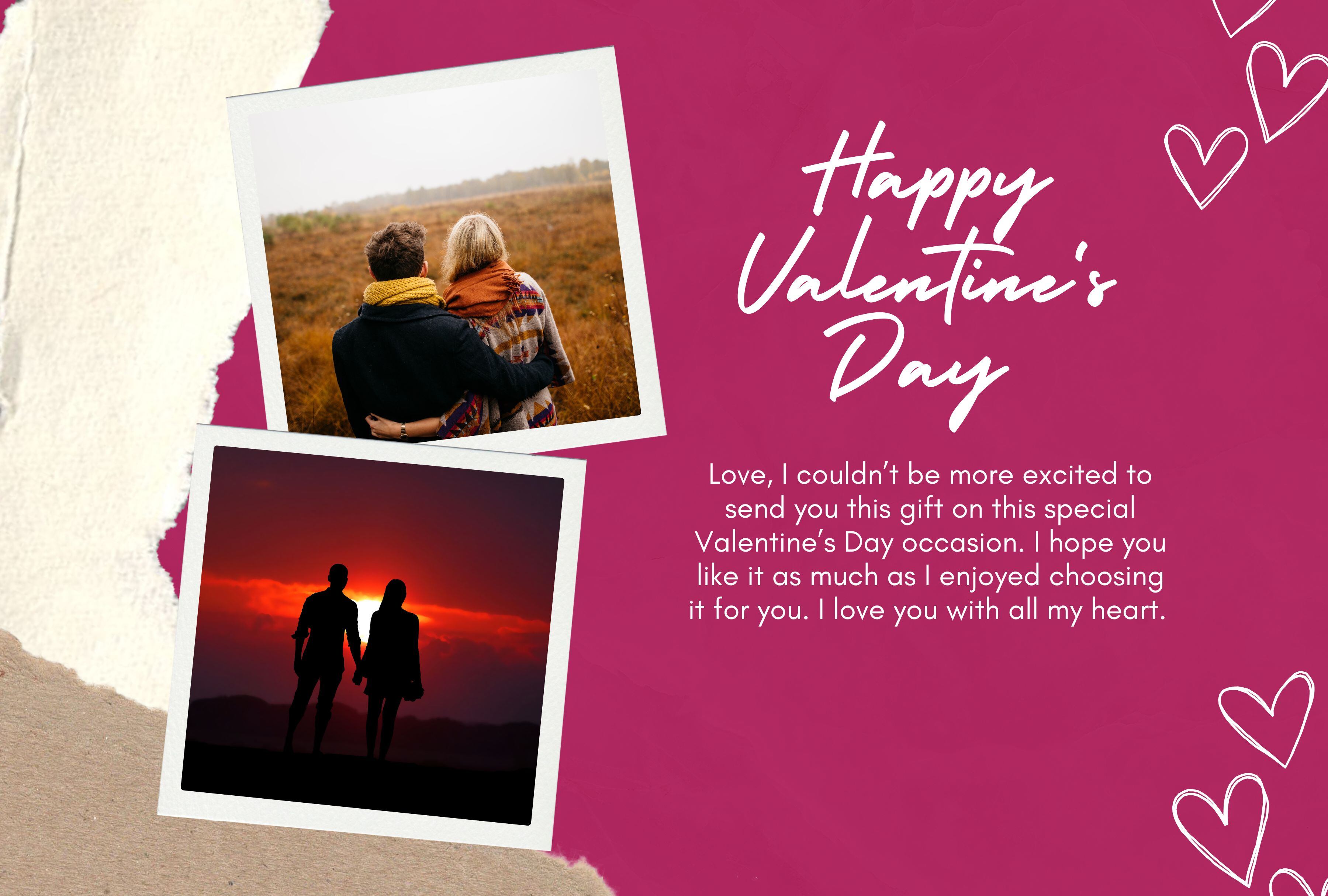 Love, I couldn’t be more excited to send you this gift on this special Valentine’s Day occasion. I hope you like it as much as I enjoyed choosing it for you. I love you with all my heart. | Photo by Canva / Depor