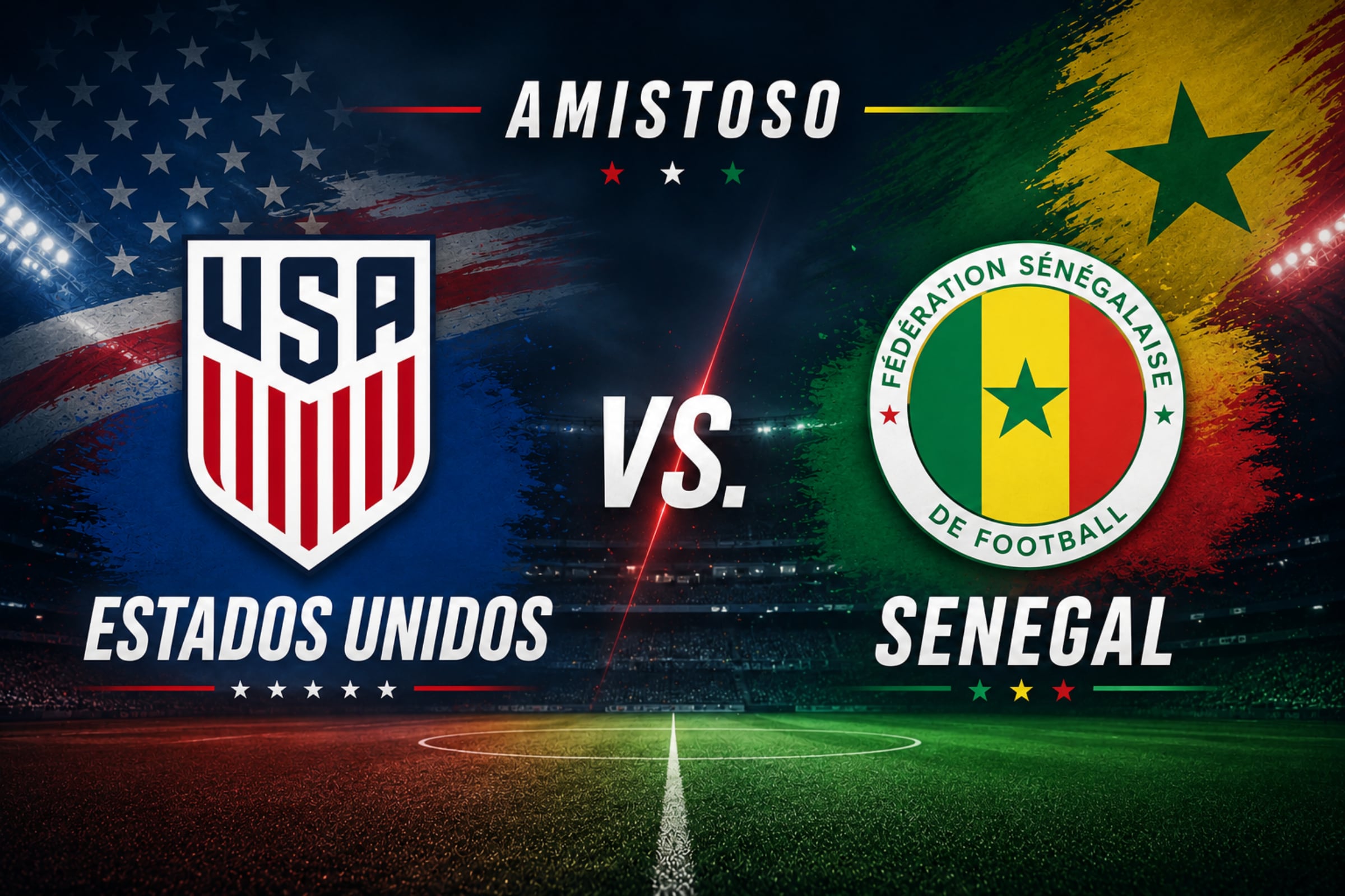 Revisa las opciones en TV y Streaming para ver el amistoso de Estados Unidos vs. Senegal en vivo, este domingo 31 de mayo, por amistoso para el Mundial 2026. (Foto: Imagen creada por El Comercio MAG utilizando la IA de Chat GPT)