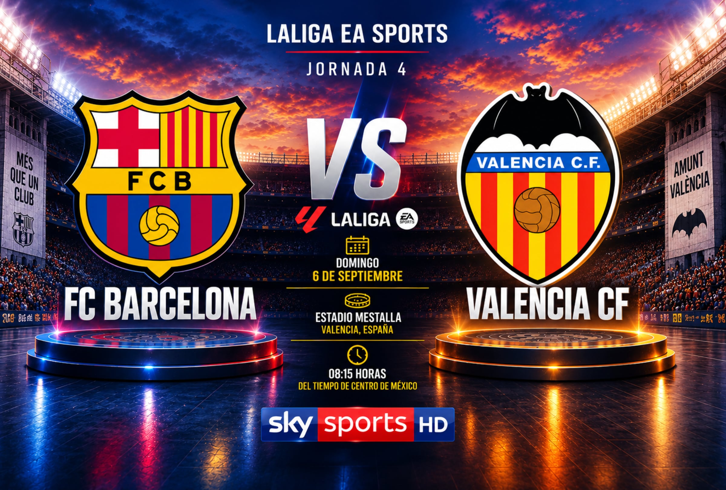 SKY Sports EN VIVO — cómo ver partido FC Barcelona vs. Valencia por TV y Online en México