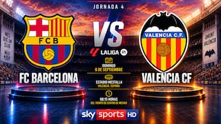SKY Sports transmitió el partido FC Barcelona 5-0 Valencia por la Jornada 4 de LaLiga 2026 en México