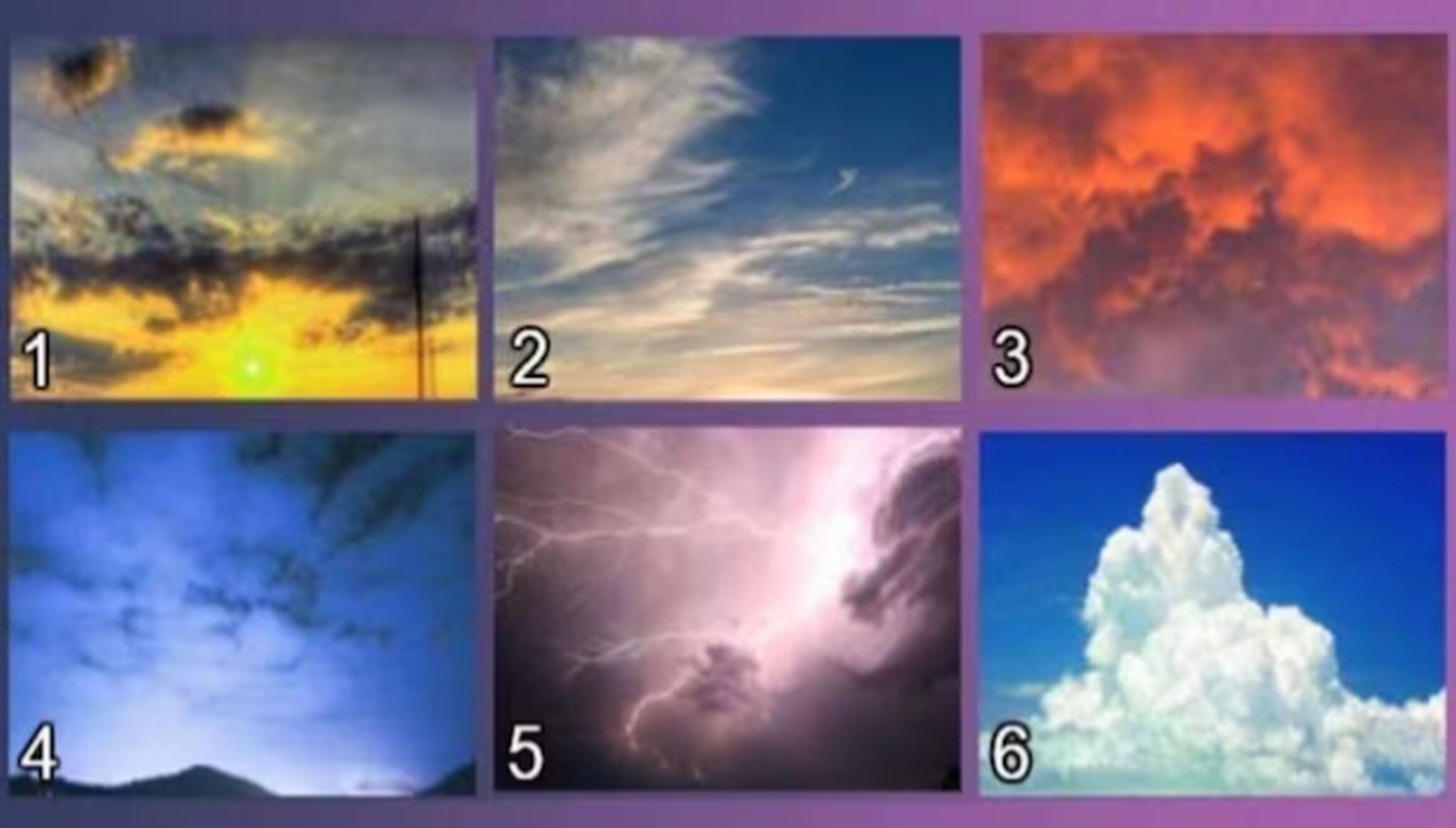 TEST VISUAL | Esta imagen muestra muchos cielos. Indica cuál te gusta más. (Foto: namastest.net)