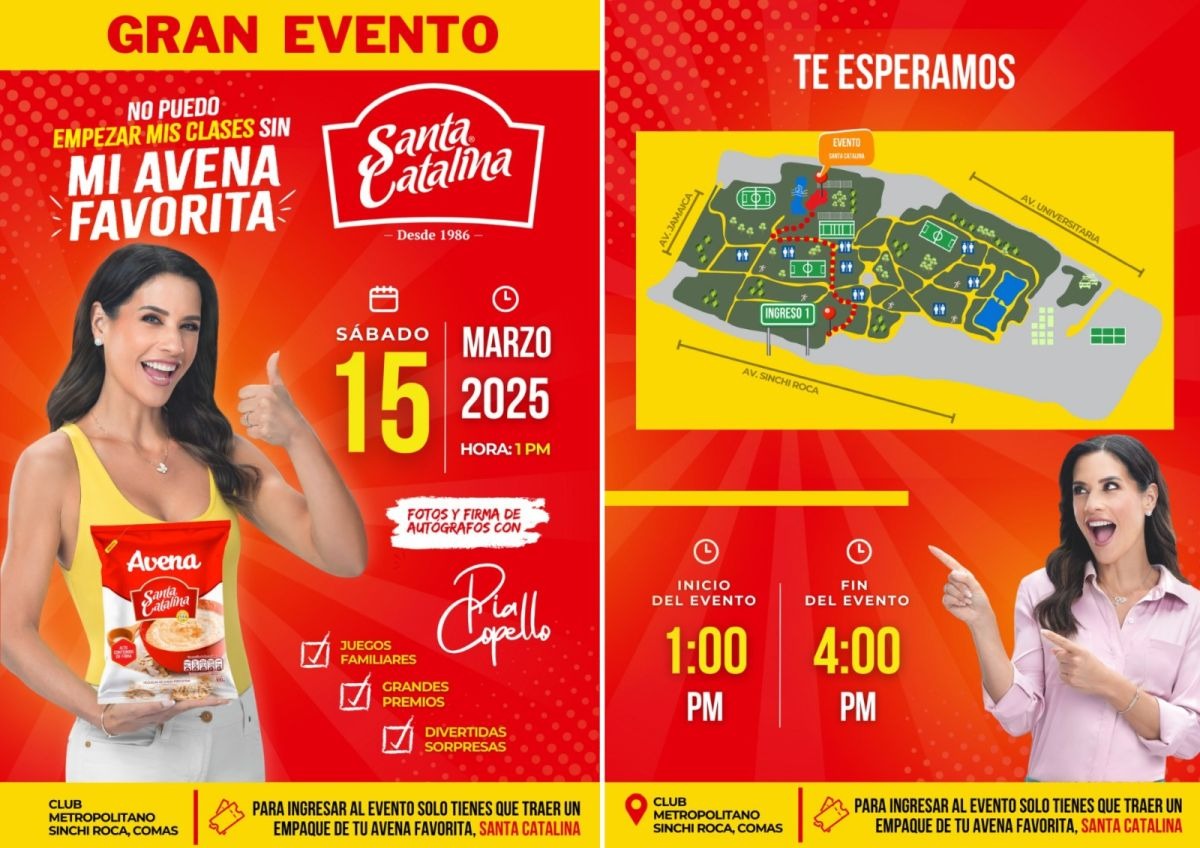 Las familias asistentes no solo podrán conocer a Pía, con quien podrán tomarse fotos y recibir autógrafos. (Foto: Difusión)