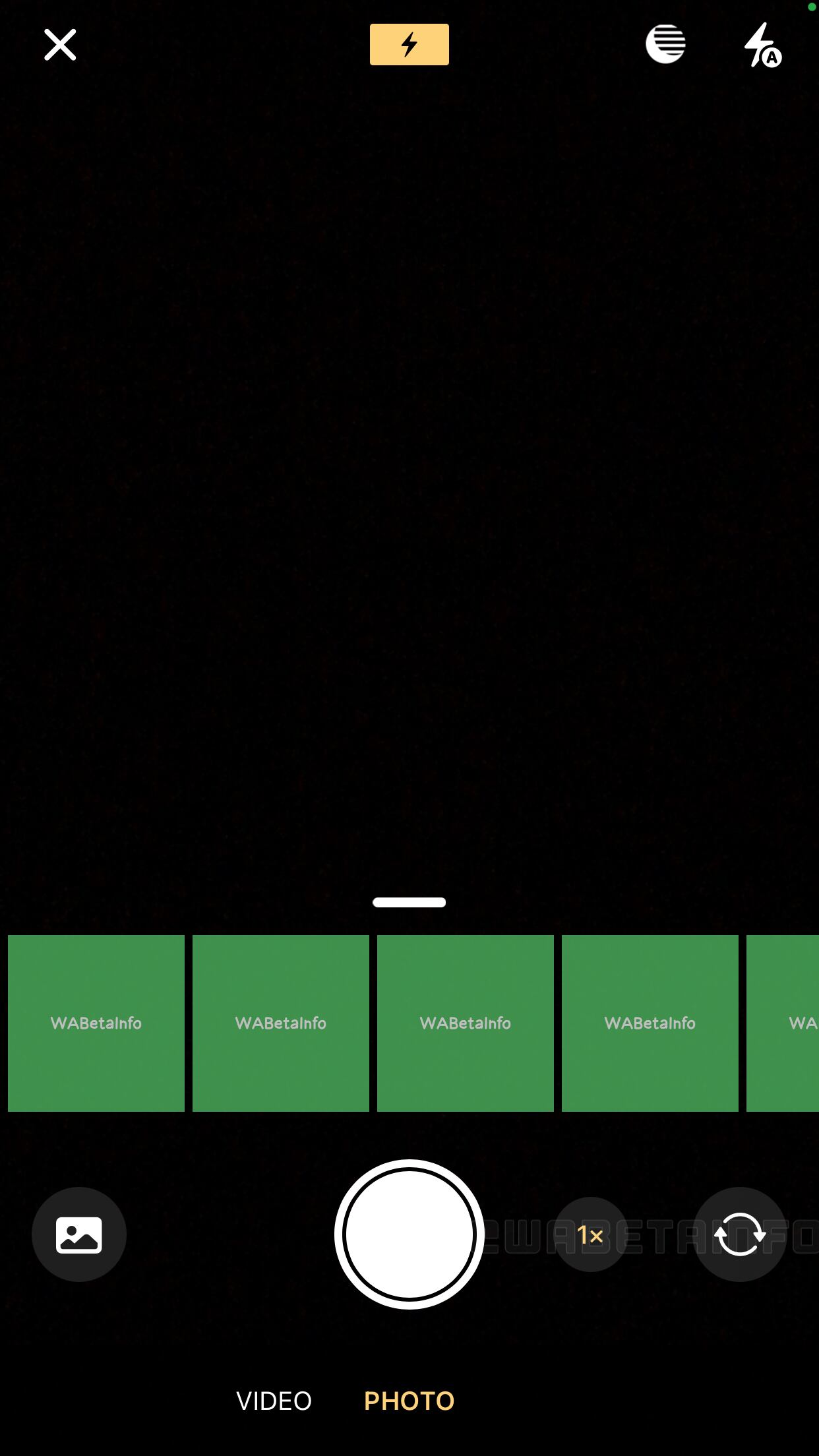 Vista previa del botón para aumentar el zoom de la cámara con un solo toque. (Foto: WabetaInfo)