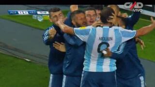 Perú ante Argentina: Gonzalo Higuaín marcó el segundo para la albiceleste