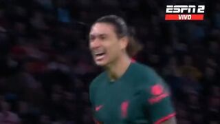 ¡Grito uruguayo! Gol de Darwin Núñez para el 2-0 de Liverpool vs. Ajax en Champions League [VIDEO]