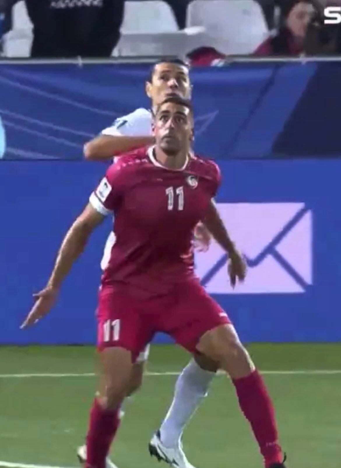 Pablo Sabbag fue titular y jugó 70 minutos con la Selección de Siria. (Foto: X).