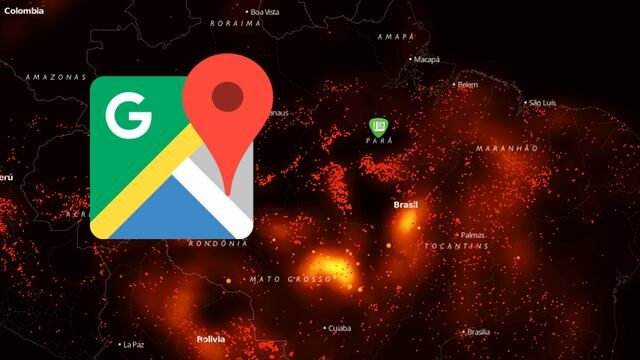Google Maps y otros mapas te muestran las zonas afectadas por el incendio en la Amazonía