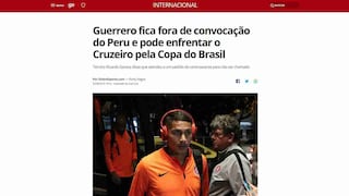 Sorpresa: ausencia de Paolo Guerrero fue la noticia del día en la prensa brasileña