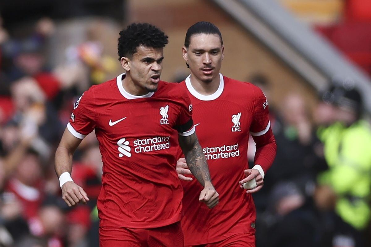 Luis Díaz marcó el 1-1 de Liverpool vs. Brighton. (Foto: EFE)
