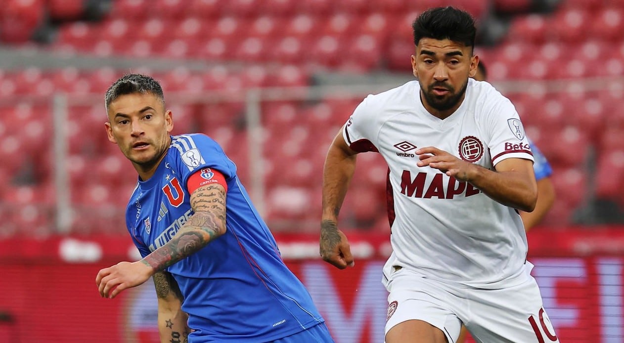 Lanús y U. de Chile igualaron 2-2 en la ida en Chile. (Foto: AFP)