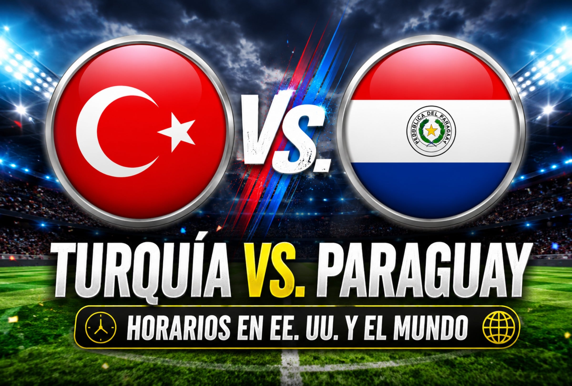 Turquía y Paraguay afrontan un compromiso clave que podría definir el futuro del grupo D. (Foto: Imagen creada por El Comercio MAG usando Gemini)