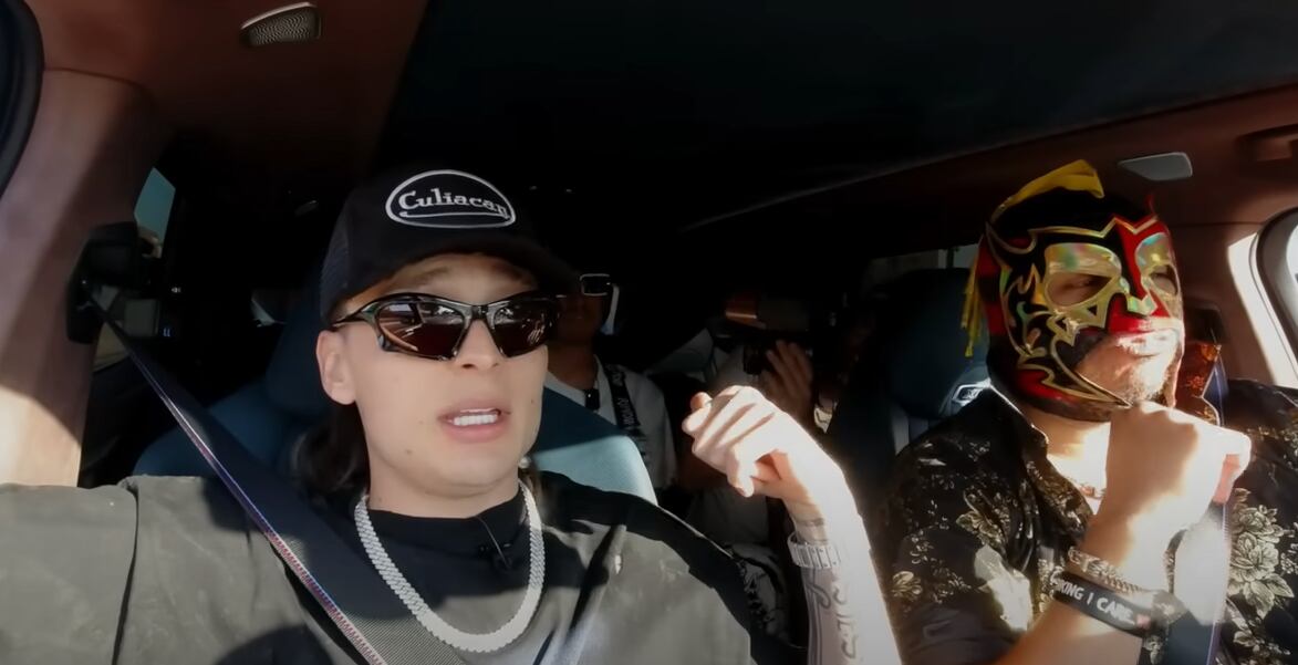 Peso Pluma en el canal del youtuber mexicano (Foto: El Escorpión Dorado / YouTube)