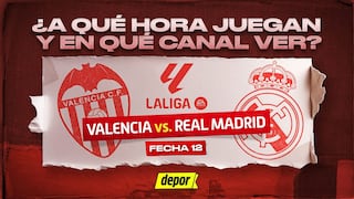 En qué canal ver Valencia vs. Real Madrid: a qué hora juegan por la fecha 12 de La Liga