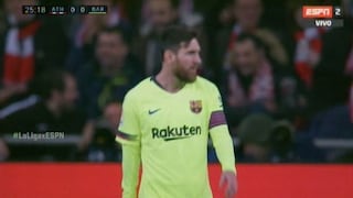 'Delicatessen' de Leo: sutil 'vaselina' de Messi que pegó en el travesaño del Athletic Club [VIDEO]