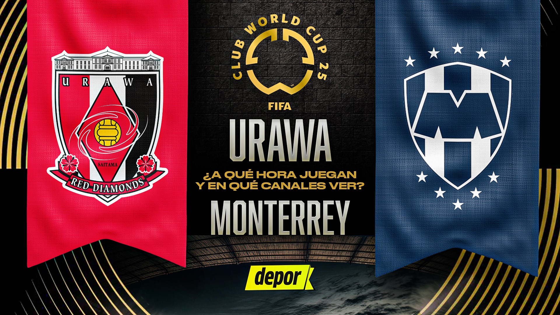 Monterrey vs. Urawa Reds por Mundial de Clubes. (Diseño: Christian Marlow)