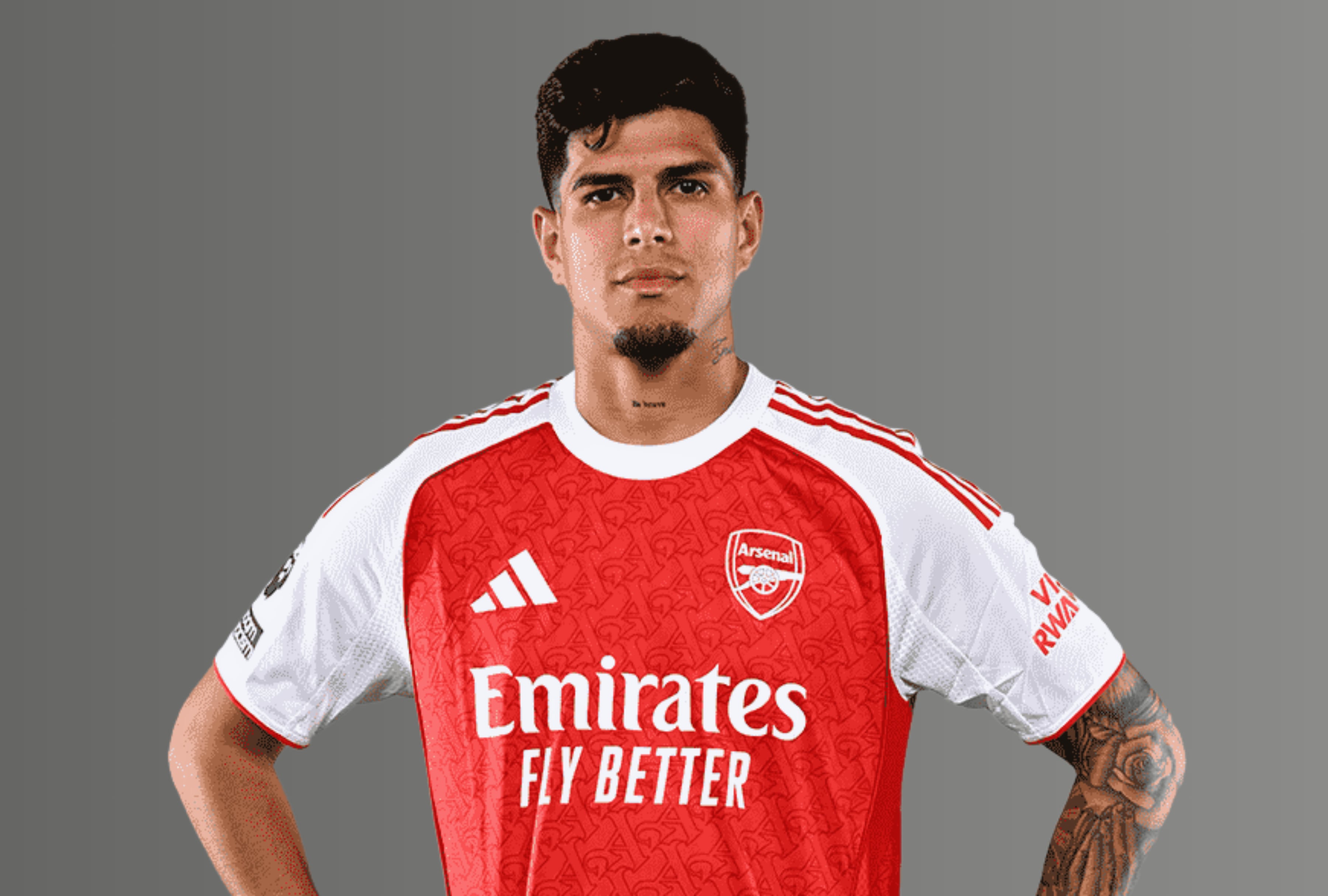 El internacional ecuatoriano Piero Hincapié se unió a Arsenal procedente del Bayer Leverkusen en calidad de cedido por una temporada el último día del mercado de fichajes de septiembre de 2025. | Crédito: arsenal.com