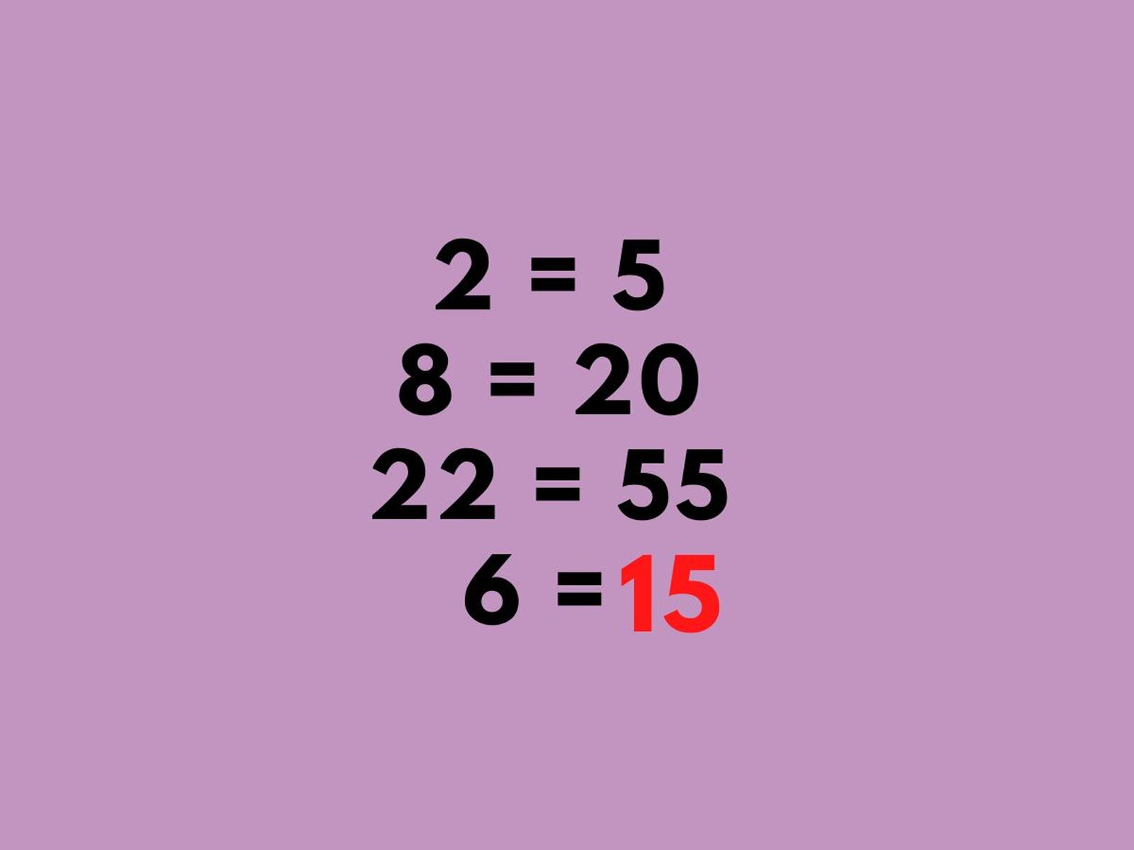 RETO MATEMÁTICO | El número faltante es 15 y es producto de multiplicar a 6 por 2,5.