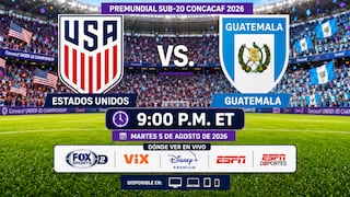 📺 Canales TV que transmiten Estados Unidos vs. Guatemala EN VIVO ONLINE por el Premundial Sub-20