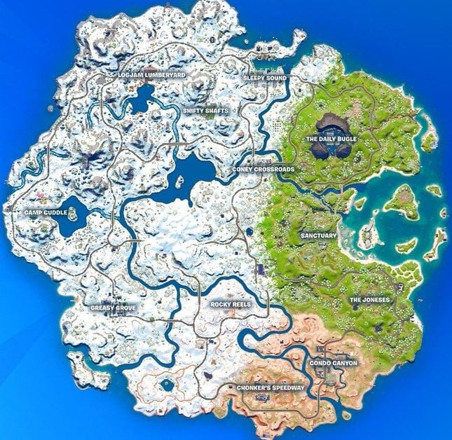 Nuevo mapa de Fortnite (Epic Games)