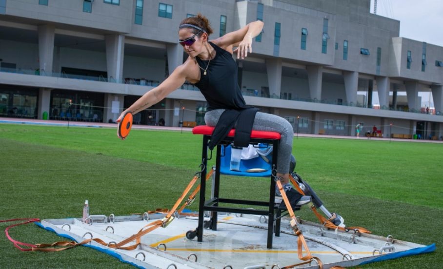 Mariana Calcagno inicia en el paratletismo: “Llevo poco tiempo entrenando, pero sería un sueño estar en Santiago 2023″. (Giancarlo Ávila/GEC)