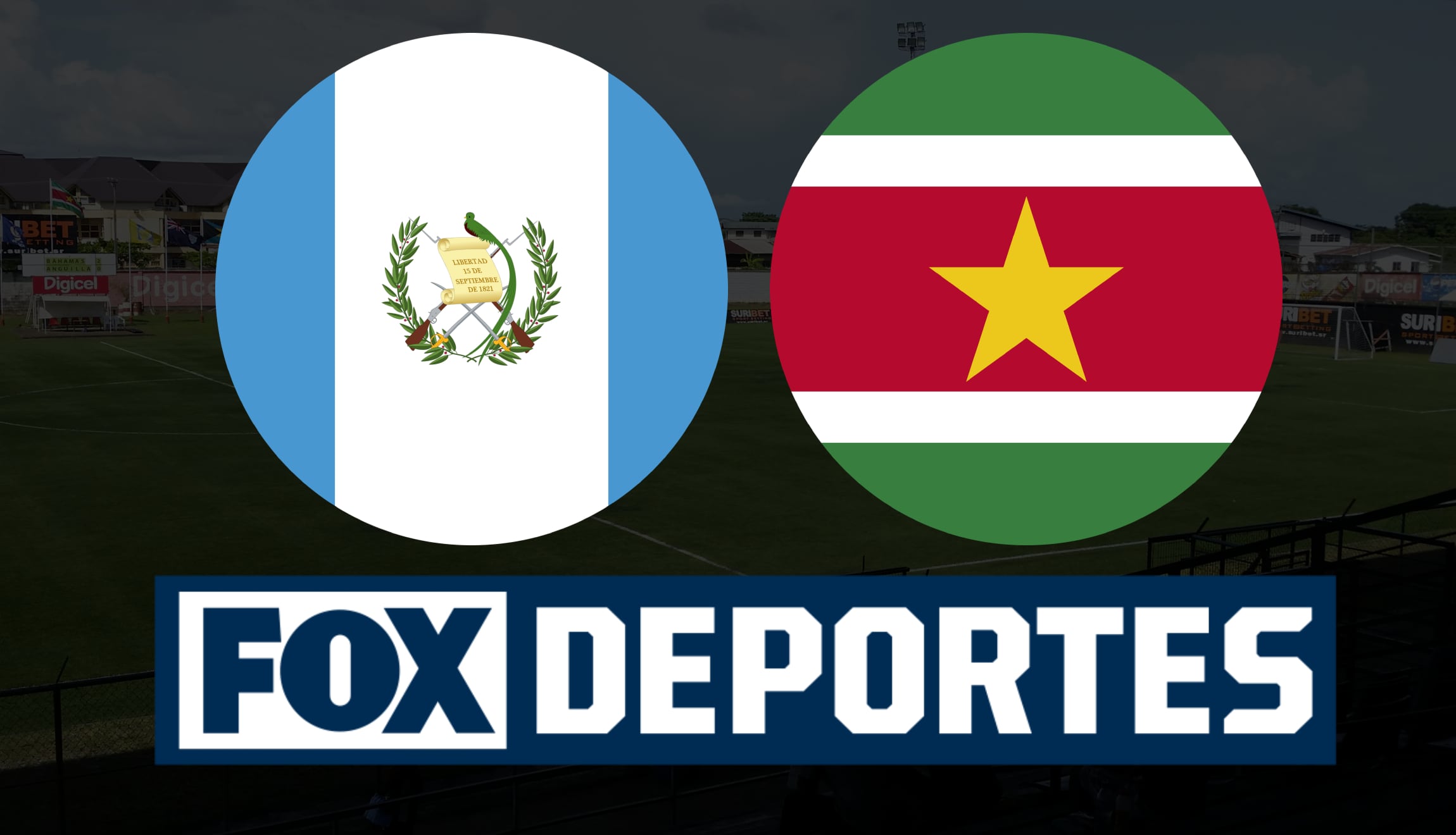 Señal de FOX EN VIVO por Internet para ver la transmisión de Guatemala vs. Surinam en directo, este 2 de octubre, por la Jornada 3 de Concacaf Nations League. (Foto: Imagen creada por Gestión Mix)