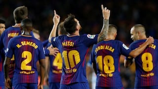 Paliza 'Culé con triplete de Messi y debut de Dembélé: Barcelona goleó a Espanyol por Liga