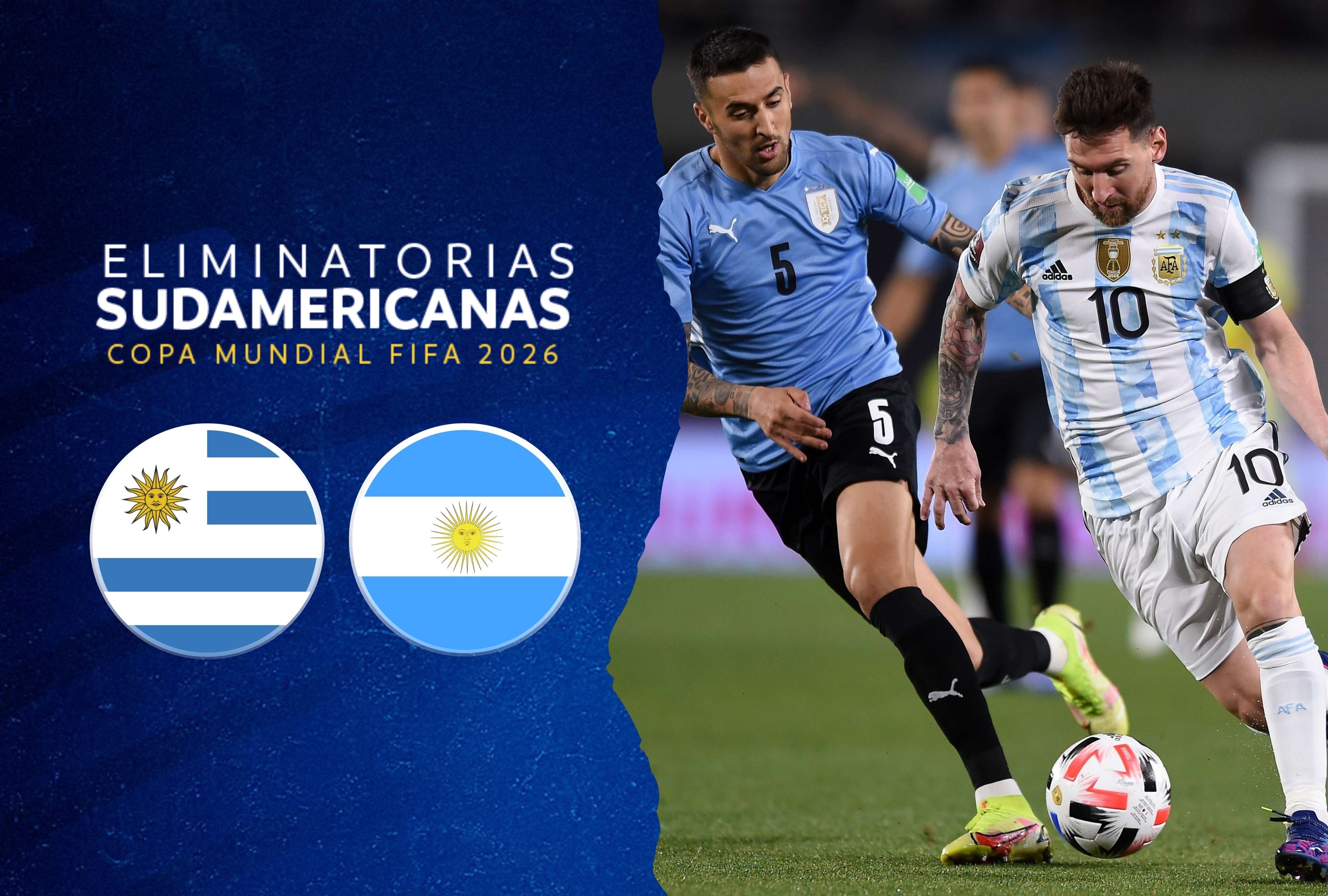 Check where to watch online and on TV this clash of giants in the Qualifiers 2026. Follow Uruguay vs. Argentina LIVE minute by minute! | Photo by Depor