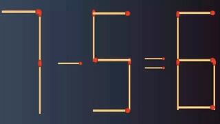 Necesitas mover 1 fósforo para corregir la ecuación que se plantea en el reto matemático