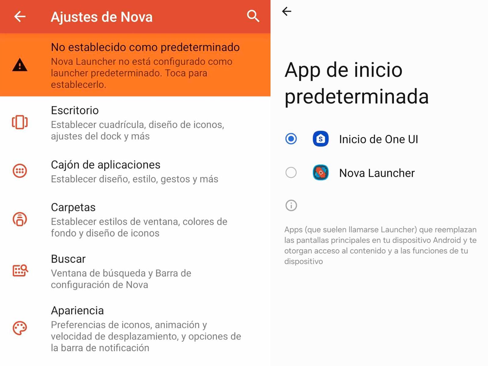 WHATSAPP | Recuerda siempre establecer como predeterminado Nova Launcher para que no hayan inconvenientes. (Foto: MAG - Rommel Yupanqui)