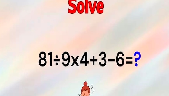 Tienes que enfocarte en la imagen del reto matemático e intentar obtener la solución.| Foto: fresherslive