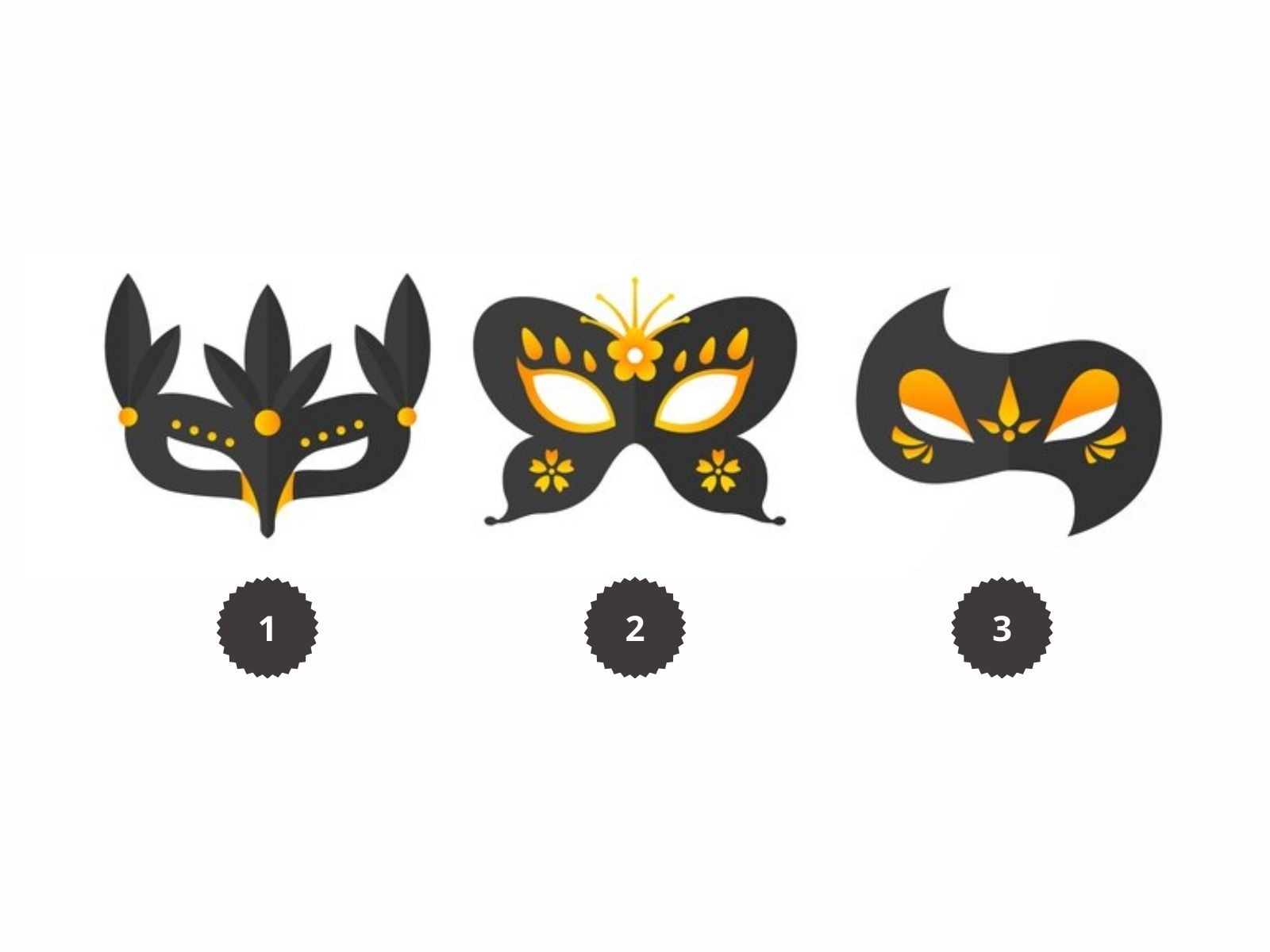 Test visual: Elige una de estas máscaras para descubrir cómo se encuentra tu vida amorosa. (Foto: Composición Freepik / Depor)