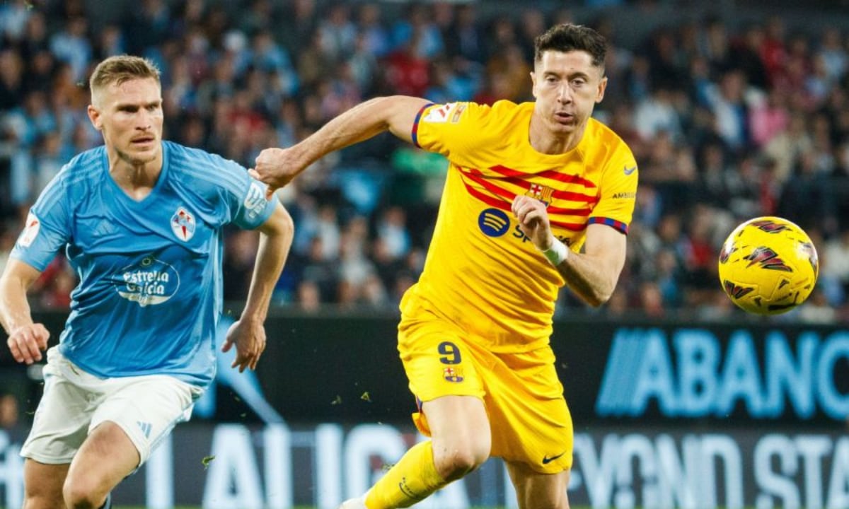 Doblete de Robert Lewandowski en el triunfo de Barcelona sobre Celta. (Foto: LaLiga)