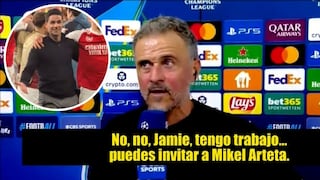 Luis Enrique bromea con Arteta tras clasificación del PSG a la final