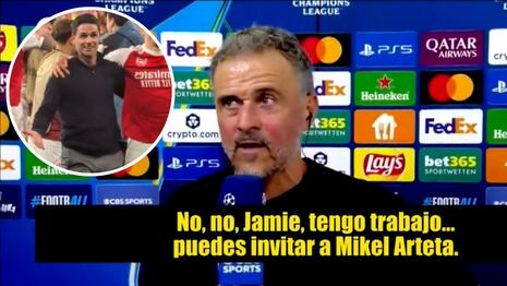 Luis Enrique bromea con Arteta tras clasificación del PSG a la final